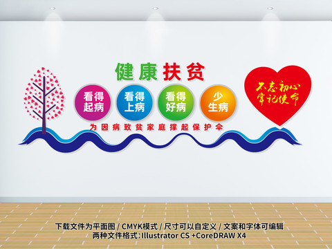 健康扶貧文化墻