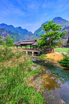 坝美世外桃源风景区风雨桥