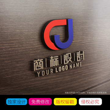 CJ字母组合LOGO设计