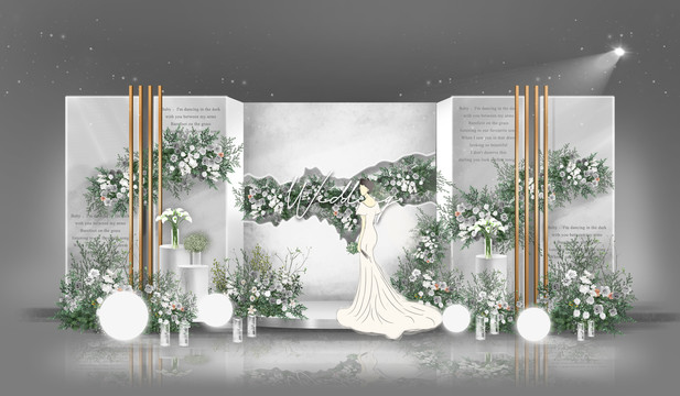 白綠婚禮效果圖