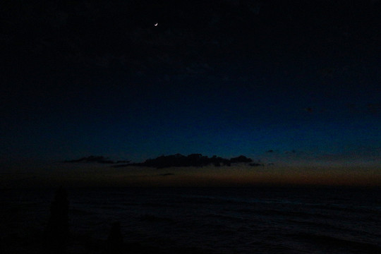 青海湖夕阳日出