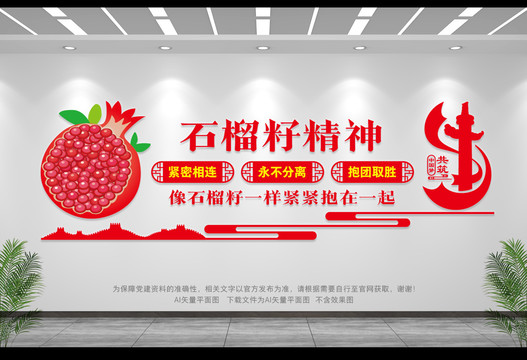 石榴籽精神文化墻