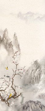 中式禅意花鸟装饰画