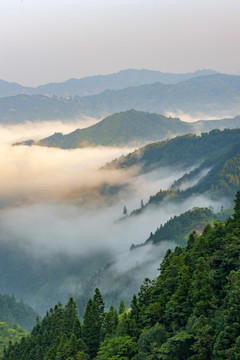 贵州省从江县苗寨云海景观