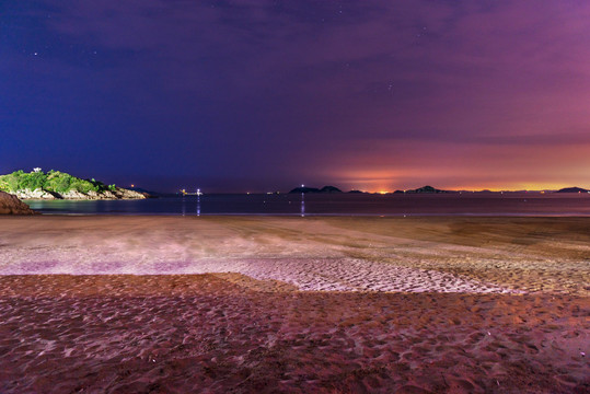 天悦湾沙滩夜景
