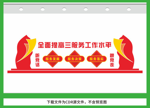 全面提高三服務(wù)工作水平