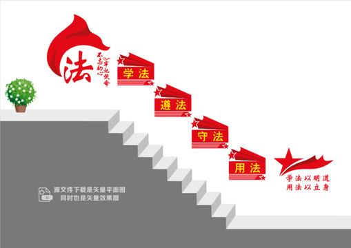 法制宣傳階梯墻
