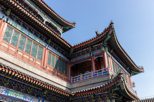 北京颐和园德和园戏楼檐角