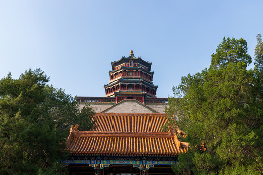 北京颐和园佛香阁古建筑