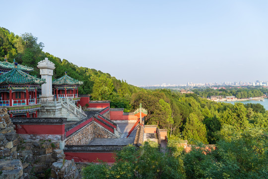 北京颐和园转轮藏古建筑