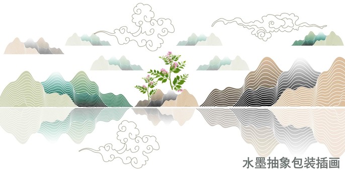 線條山水