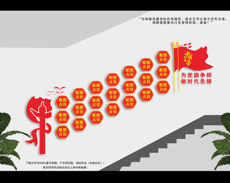 樓梯間警隊照片墻