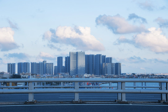 东海新区夏季傍晚景色