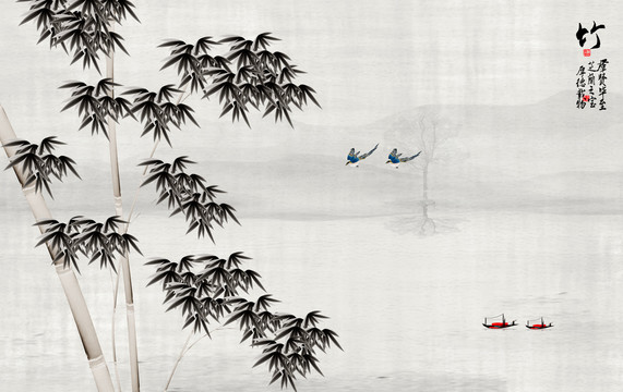 花鳥背景墻