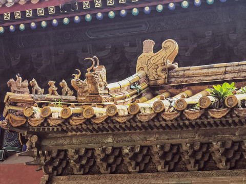 北京太庙祧庙庙脊三兽