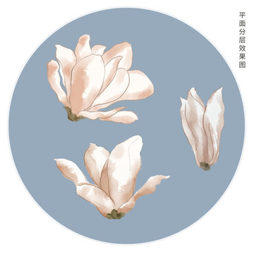 手繪玉蘭花