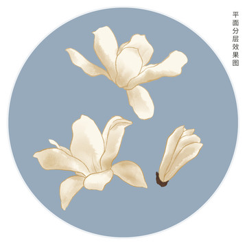 手繪玉蘭花