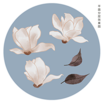 手繪玉蘭花