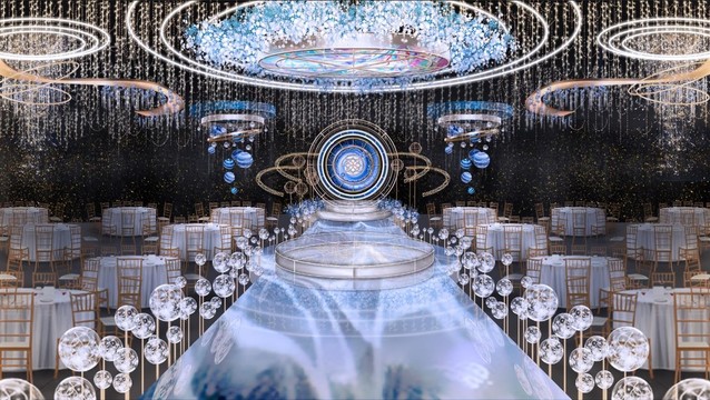 藍色星空婚禮效果圖