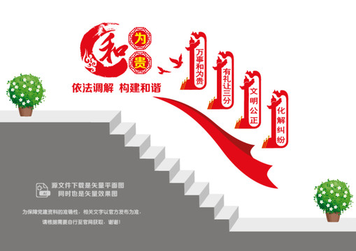 人民調(diào)解樓梯墻