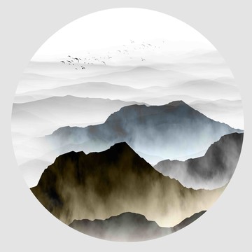 中式山水裝飾畫
