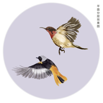 手繪鳥兒