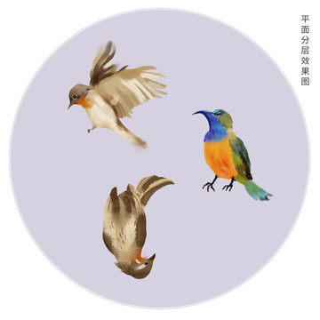 手繪鳥兒