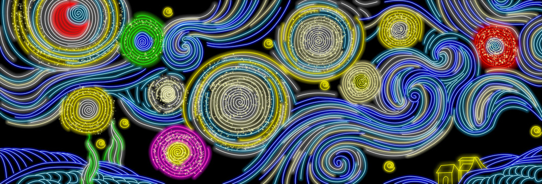星空燈飾畫源文件