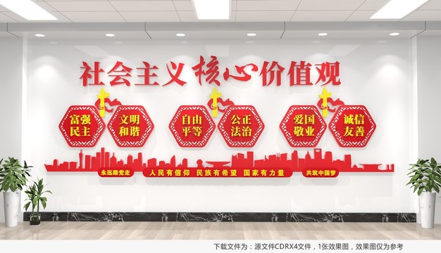 社會主義核心價值觀文化墻