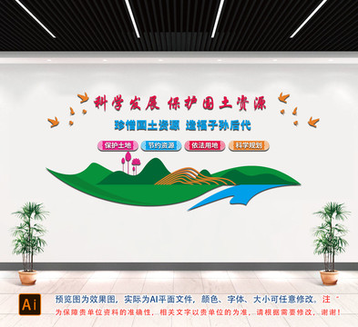 保護(hù)國土資源文化墻