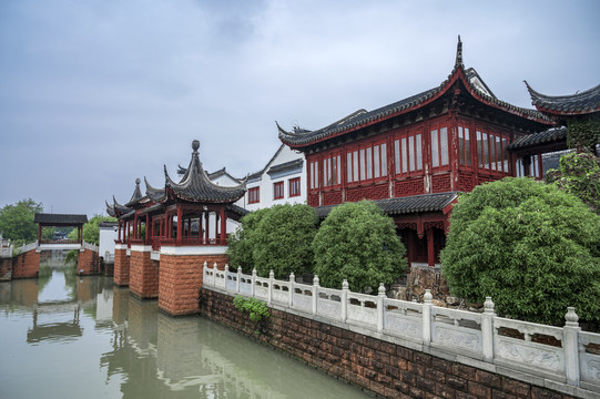 中式园林古建筑群