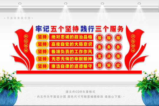 五個堅持三個服務(wù)