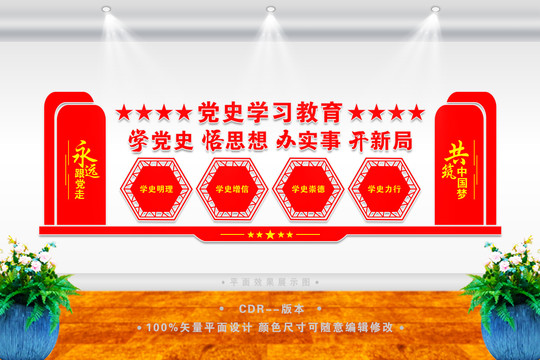 黨史學(xué)習(xí)教育展板