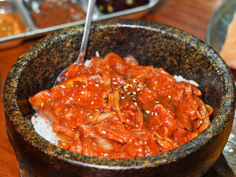 韩国料理日式烧肉烧烤石锅拌饭