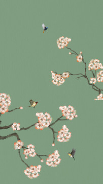 梅花花鳥畫