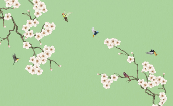 工筆梅花