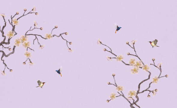 梅花花鳥畫