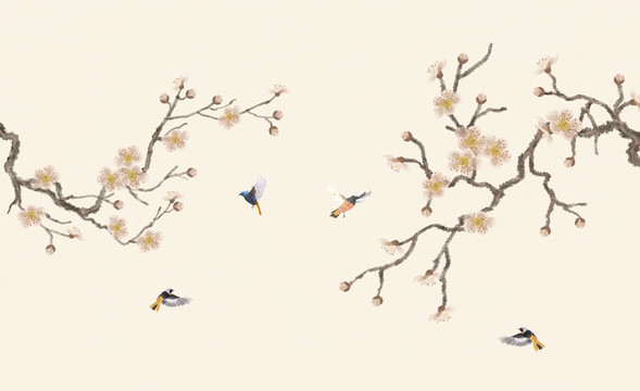 梅花裝飾壁紙