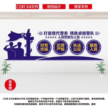 警察形象墻