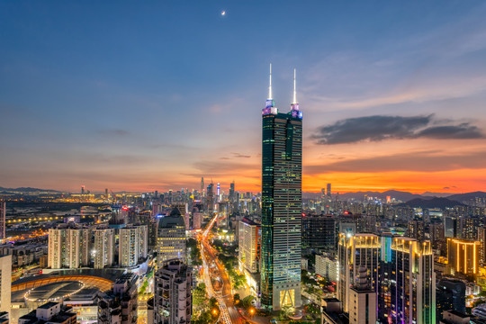 深圳罗湖天际线夜景