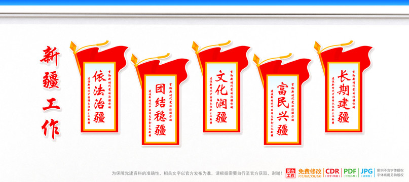治疆方略展板