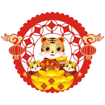 新年墻貼裝飾畫