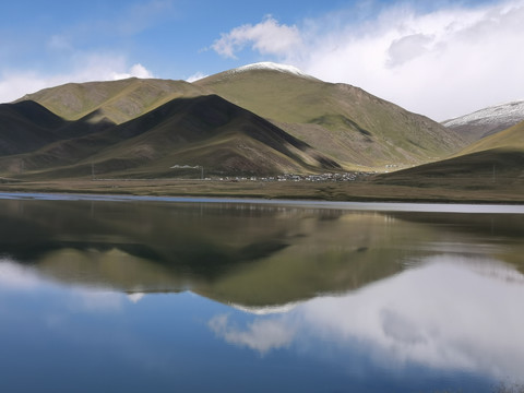 蓝天白云自然风景