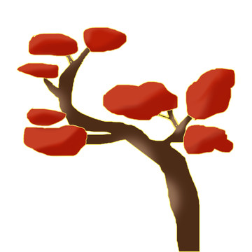 簡約扁平插畫卡通簡約創(chuàng)意云朵橙