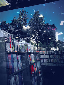 书店的玻璃窗