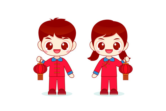 春節(jié)喜慶卡通人物