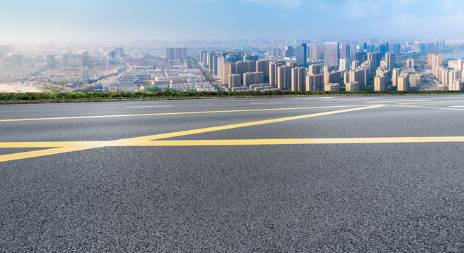 城市道路和建筑景观