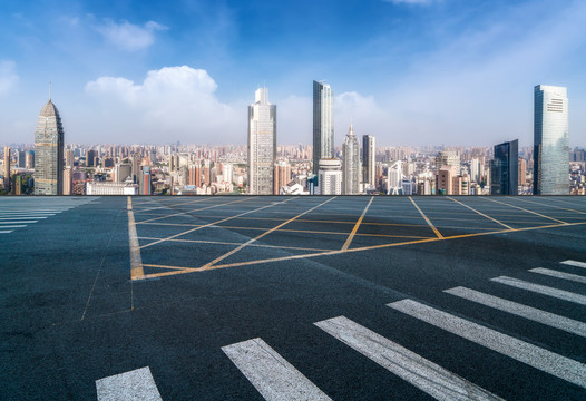 城市道路和建筑景观