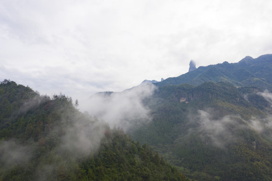 航拍仙居山水