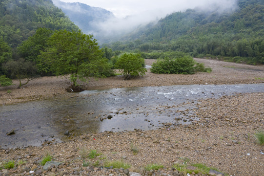 航拍仙居山水